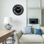 Wallity Enzoclock - S022 Reloj de pared decorativo de metal negro